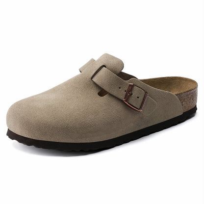 BOSTON SOFT FOOTBED BEIGE COMFORT CLOGS
