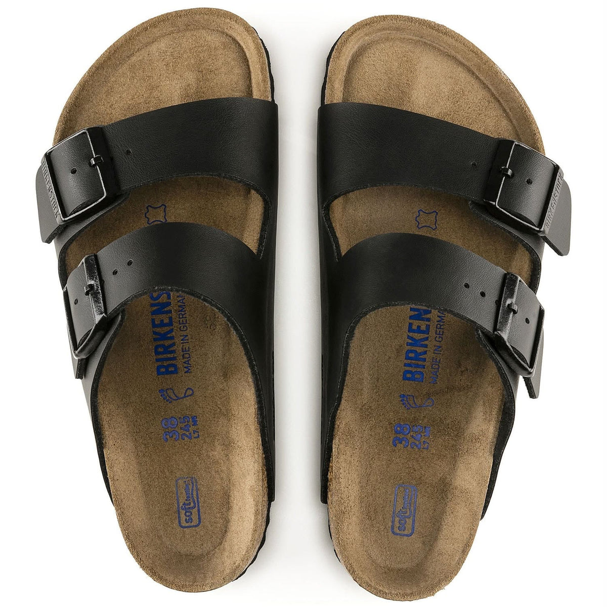 ARIZONA SOFT FOOTBED BLACK BIRKO-FLOR SANDALS