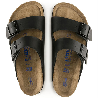 ARIZONA SOFT FOOTBED BLACK BIRKO-FLOR SANDALS