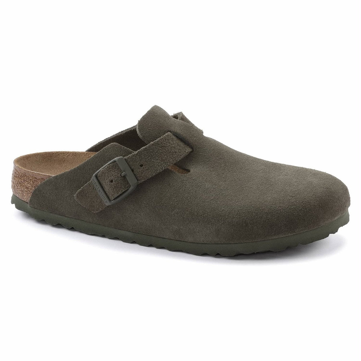 BOSTON GREEN SUEDE LEATHER CLOGS