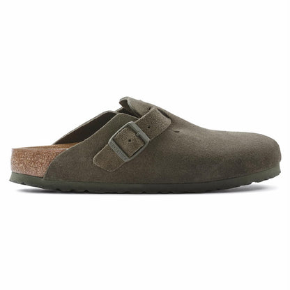 BOSTON GREEN SUEDE LEATHER CLOGS